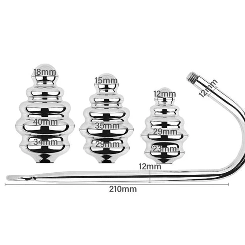 Anal GreatBenefit Ribbed 8826 Screw-in Hook Set 0628